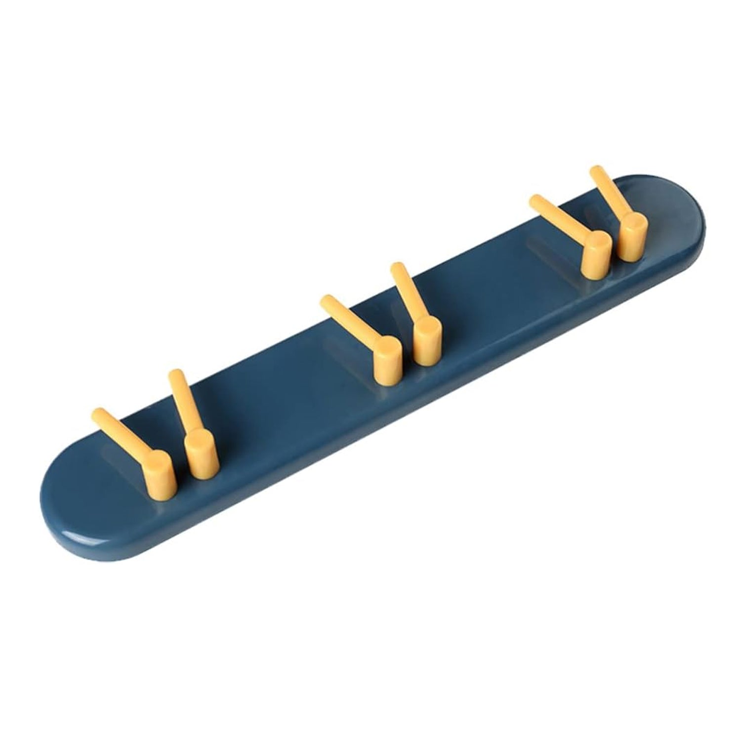 Toothbrush holder with wall mount and multiple hooks for efficient bathroom storage. Toothbrush holder with wall mount and multiple hooks for efficient bathroom storage.
